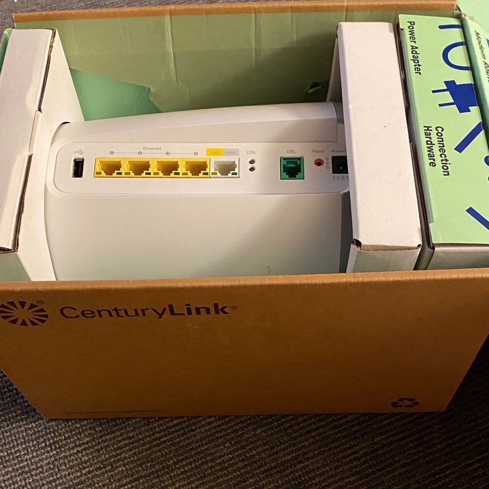 Century link White Router / Modem - White Networking Device 3:8